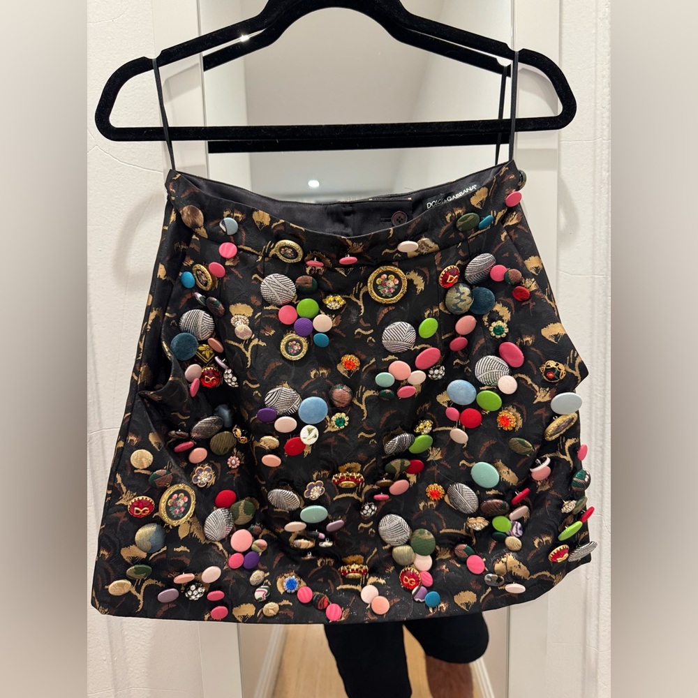 Dolce & Gabbana - Alta Moda - Colorful Embellished Women's Skirt